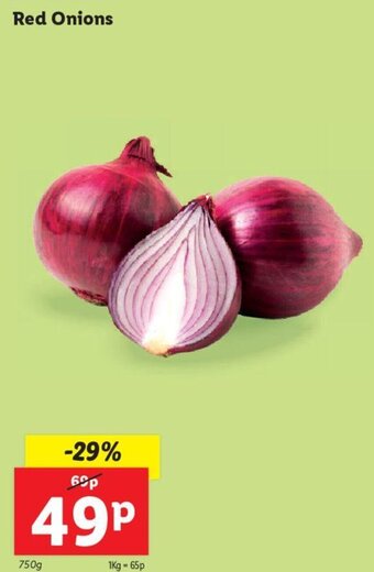 Lidl Red Onions offer