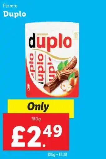 Ferrer Duplo 180g offer at Lidl