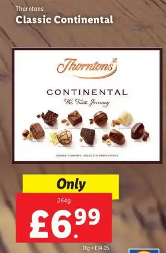 Lidl Thorntons Classic Continental offer