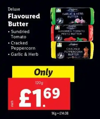 Lidl Deluxe Flavoured Butter 120g offer