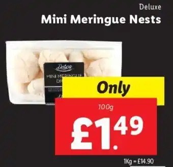 Lidl Deluxe Mini Meringue Nests 100g offer