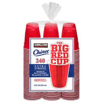 Costco Kirkland Signature Chinet 18 oz Red Plastic Cup, 240 Count offer