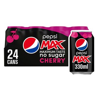 Tesco Pepsi Max Cherry Cans 24 X 330Ml offer