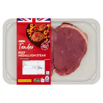 Asda ASDA Butcher's Selection Beef Medallion Steak offer