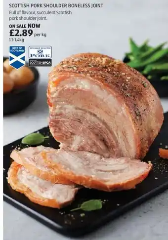 Aldi Scottish Pork Shoulder Boneless Joint offer