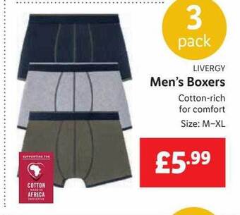 Lidl Livergy Men's Boxers offer