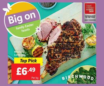 Lidl Whole Lamb Leg offer
