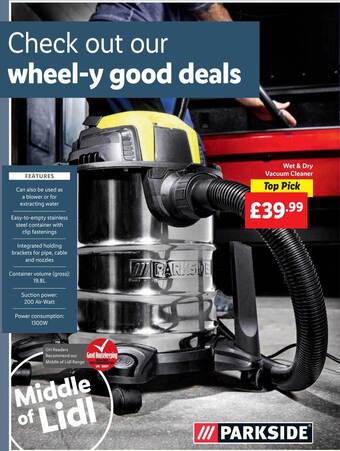 Lidl Wet & Dry Vacuum Cleaner offer