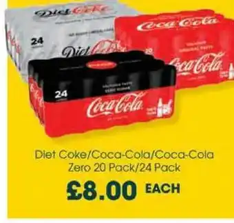 Centra Diet Coke-coca-cola-coca-cola Zero 20 Pack offer