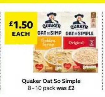 SuperValu Quaker Oat So Simple 8-10 Pack offer