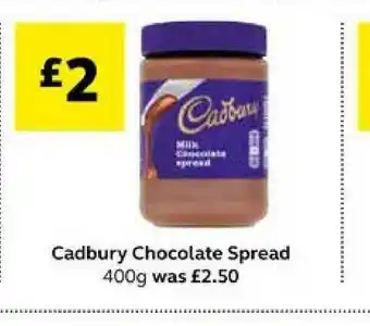 SuperValu Cadbury Chocolate Spread 400g offer