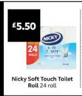 SuperValu Nicky Soft Touch Toilet Roll 24 Roll offer