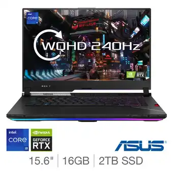 Costco ASUS ROG Strix, Intel Core i9, 16GB RAM, 2TB SSD, NVIDIA GeForce RTX 3070 Ti, 15.6 Inch Gaming Laptop, G533ZW-LN148W offer