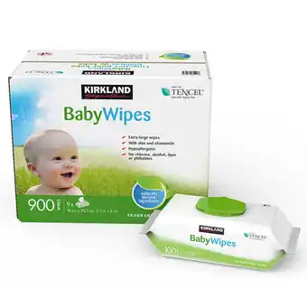 Costco Kirkland Signature Baby Wipes, 9 x 100 Pack offer