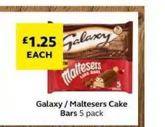 SuperValu Galaxy - Maltesers Cake Bars 5 Pack offer
