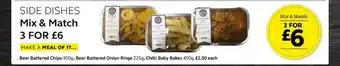 SuperValu Beer Battered Chips 400g, Beer Battered Onion Rings 225g, Chili Baby Bakes 400g offer