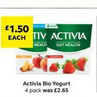 SuperValu Activia Bio Yogurt 4 Pack offer