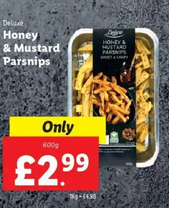 Lidl Deluxe Honey & Mustard Pasnips 600g offer