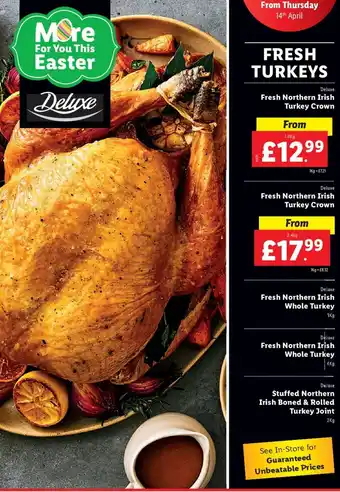 Lidl Fresh Northern Irish Turkey Crown 1.8kg offer