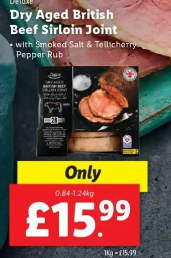 Lidl Dry Aged British Beef Sirloin Joint offer