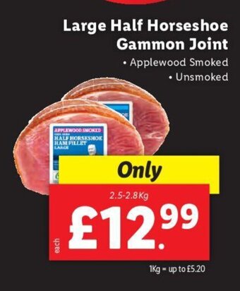 Lidl Large Half Horseshoe Gammon Joint offer