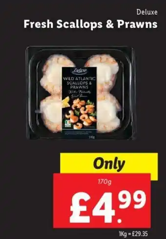 Lidl Fresh Scallops & Prawns 170g offer