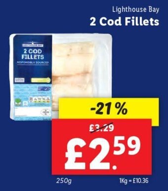 Lidl Lighthouse Bay 2 Cod Fillets offer