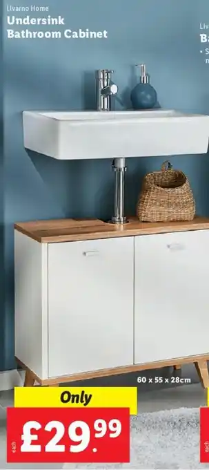 Lidl Livarno Home Undersink Bathroom cabinet offer