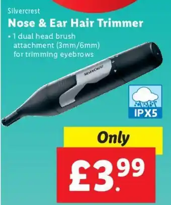 Lidl Silvercrest Nose 7 Ear Hair Trimmer offer