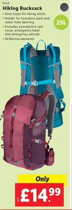 Crivit Hiking Rucksack 25L