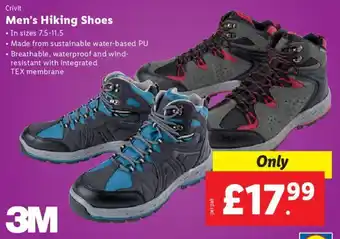 Lidl Crivit Men's Hiking Shoes offer