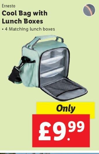 Lidl Ernesto Cool Bag with Lunch Boxes offer