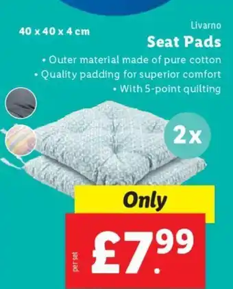 Lidl Livarno Seat Pads offer