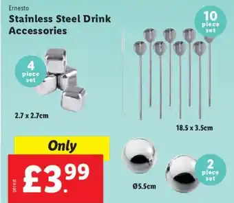 Lidl Ernesto Stainless Steel Drink Accessories offer