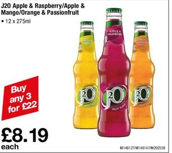 Makro J20 Apple & Raspberry/ Apple & Mango/ Orange & Passionfruit offer