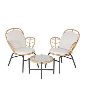 Aldi Gardenline Wicker Effect Bistro Set offer