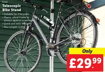 Lidl Crivit Telescope Bike Stand offer