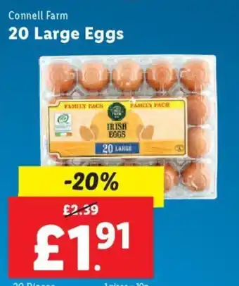 Lidl Comell Farm 20 Large Eggs offer