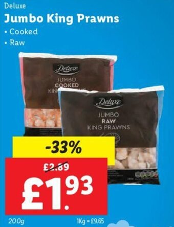 Lidl Deluxe Jumbo King Prawns offer