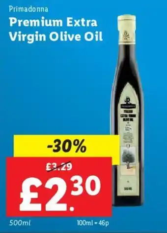 Lidl Primadona premium Extra Virgin Olive oil offer