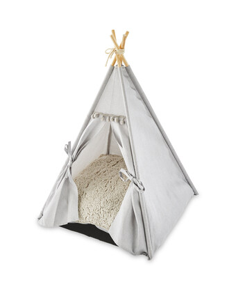 Aldi Pet Collection Grey Pom Pom Teepee offer