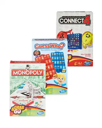 Aldi Hasbro Grab & Go Games Set offer