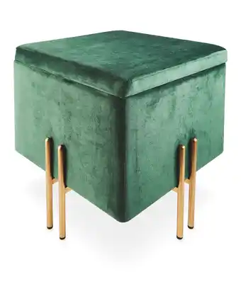 Aldi Kirkton House Emerald Velvet Stool offer