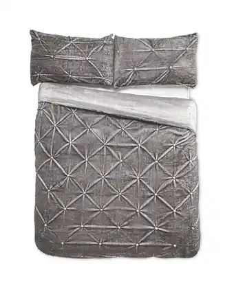 Aldi Charcoal Faux Fur King Duvet Set offer
