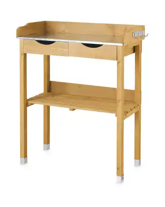 Aldi Gardenline Potting Bench Natural offer