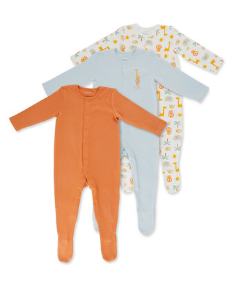 Aldi Safari Baby Sleep Suit 3 Pack offer