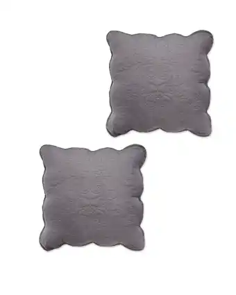 Aldi Dark Grey Quilted Cushion 2 Pack offer