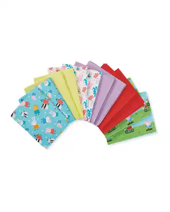 Aldi Peppa Fabric Fat Quarters 12 Pack offer