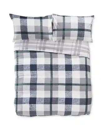 Aldi Check Cotton Double Duvet Set offer