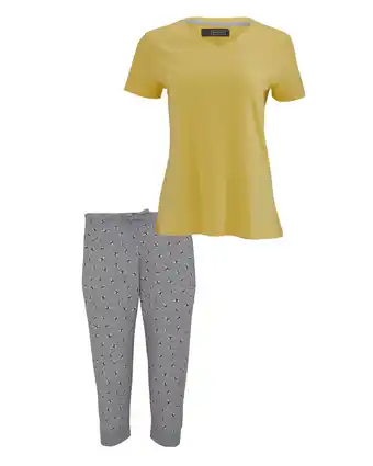 Aldi Ladies' Yellow Cropped Pyjamas offer